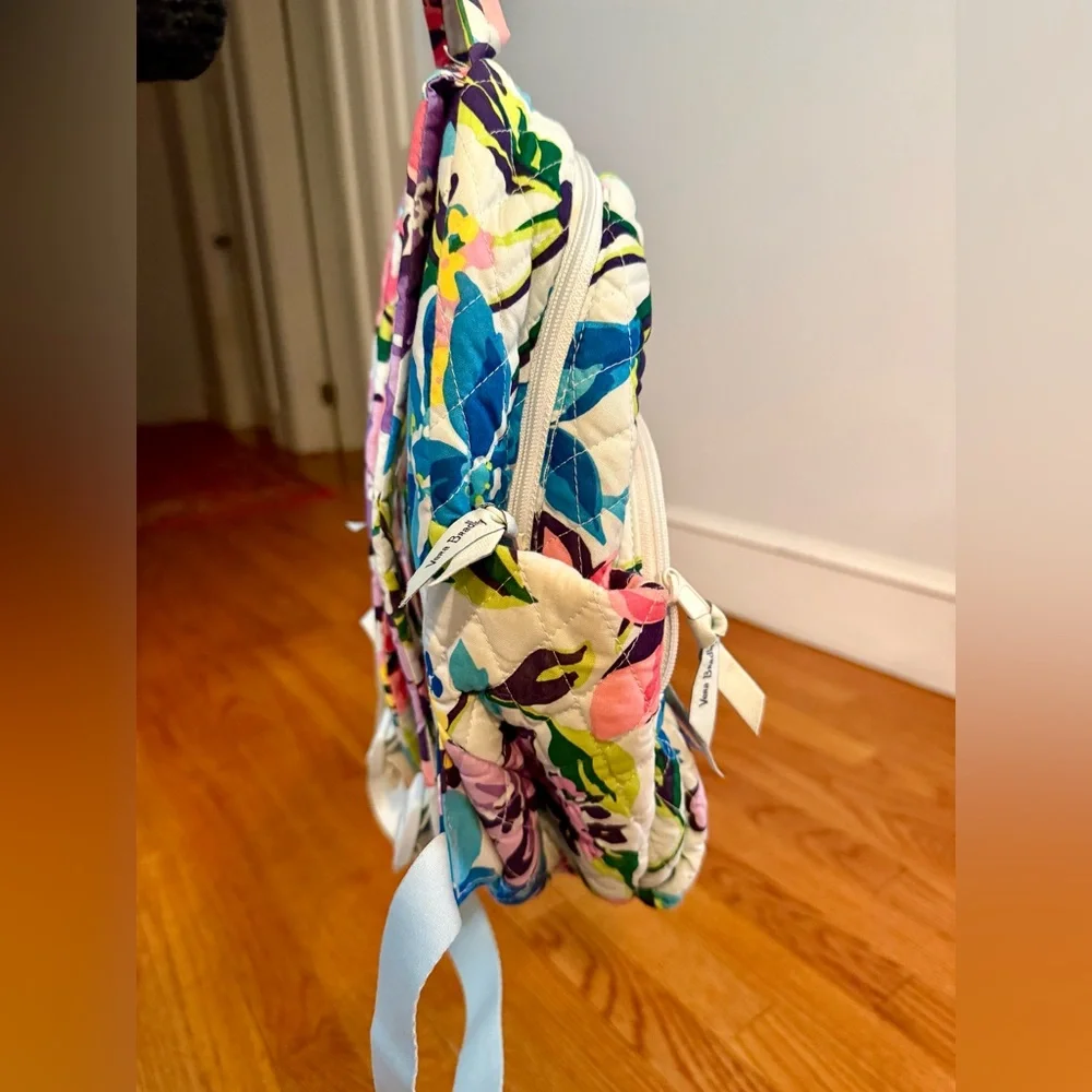 Vera Bradley Essential Mini Backpack featuring vibrant Marian Floral pattern